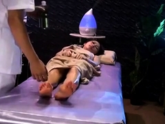 Slim Oriental babe enjoys a hot massage and a hard fucking