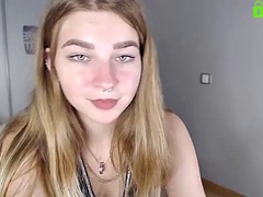 Cute horny brunette teen slut gives a handjob