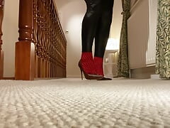 Practising in new 4 inch heels