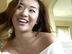Hot Asian gets slammed by a thick dick