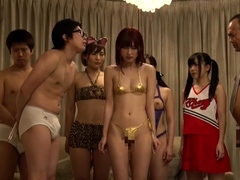 Wild Japanese babes unleash their kinky group sex fantasy