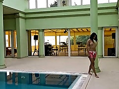 hot tattooed czech sexy in the pool