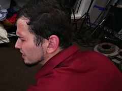 IR white stud fucked in the office by black cock 4 facial